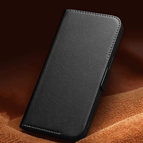 Étui iPhone 13 Pro Max en cuir véritable marron sauvage chic - 6