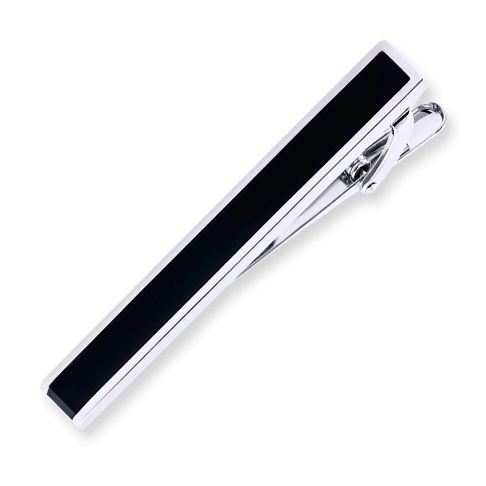 Pasador de Corbata Alfiler De Corbata Hombre Gemelos Piedra Negra