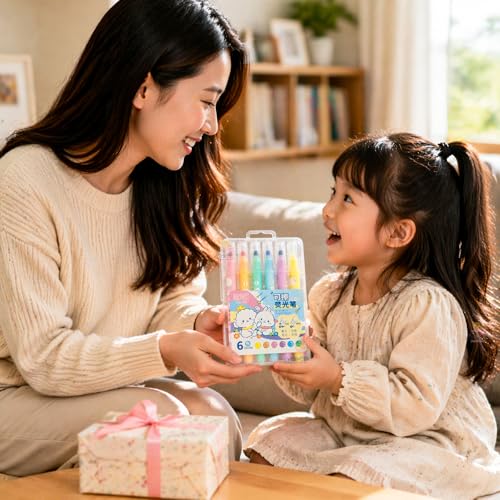 Image of WISHKEY Double-Head Erasable Marker Pens, Non-Toxic Ink, Quick Drying Colorful Highlighter Pens for Multipurpose, Stationery Items for Kids and Adults, 8+ Years (Pack of 6, Multicolor)