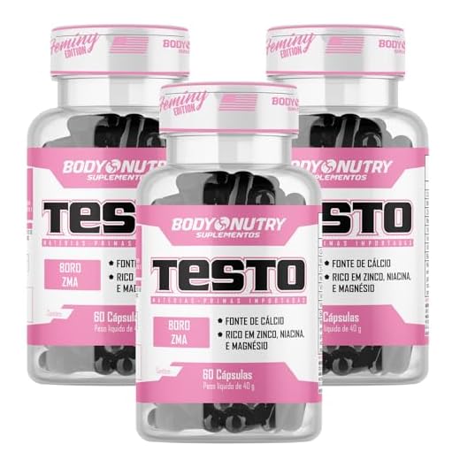 Kit 3x Testo Feminino 60 capsulas vitaminas e minerais com boro