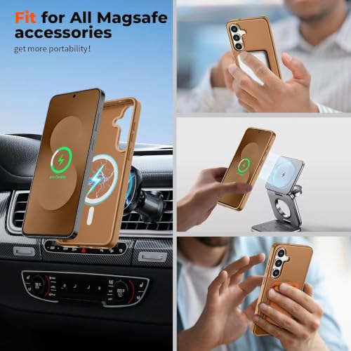 Image of AIBEX Back Cover for Samsung Galaxy S24 Plus| Slim Case with Wireless Charging Support | Anti-Scratch, Shockproof, Anti-Fingerprint & Lightweight Military-Grade Protective Cover - Brown