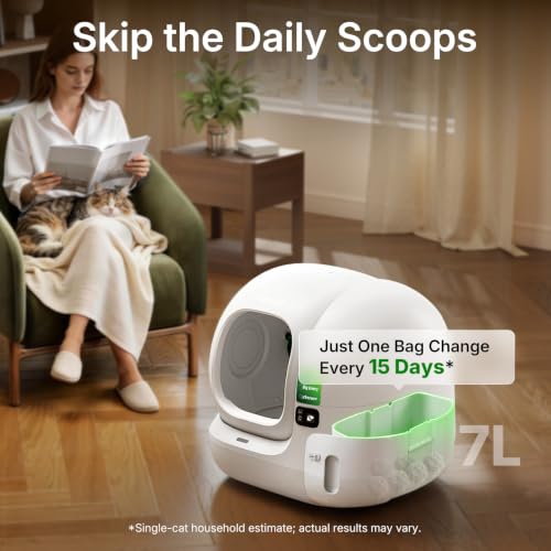 Image of PETKIT Purobot Max 3 Automatic Litter Box Odor Control | Self-Cleaning Cat Litter Box App Control Anti-Leak Large Opening & Low Entrance Safety Sensors, with 1 Roll Trash Bag