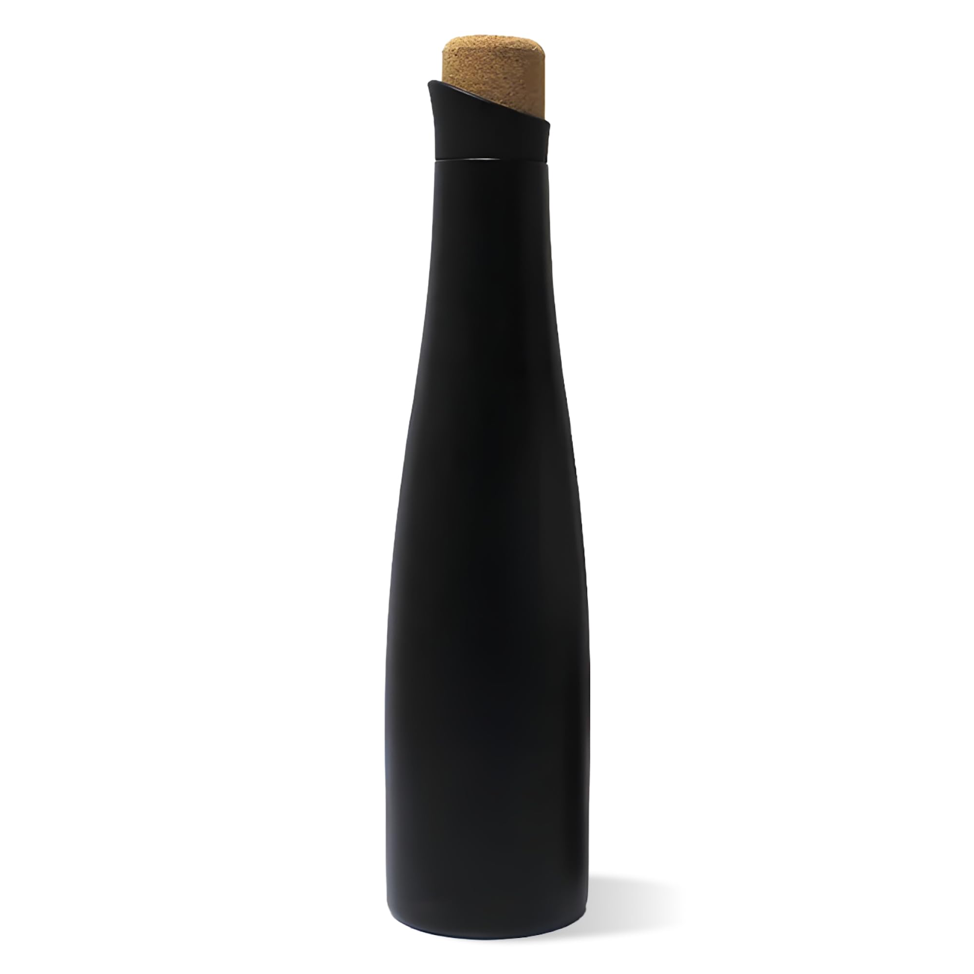 The Better Home 750ml Insulated Stainless Steel Water Bottle with Cork Cap | Insulation Upto 8 Hrs | Hot and Cold Water for Office School Gym | Airtight Leak Proof BPA Free (Black Solid)