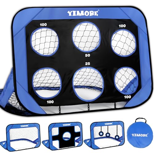 YIMORE Porteria Futbol Niños, 4 Modos Plegable Porterias de Futbol para Niños 120 * 80 * 80cm,...