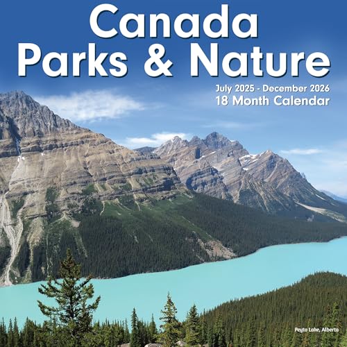 EcoEarth - Canadian 12-Month Wall Calendar - 100% Biodegradable 11x17 Inch Open - Canadian Holidays in English & French - 2026 Monthly Calendar - Canadian Parks & Beautiful Country - by EcoEarth