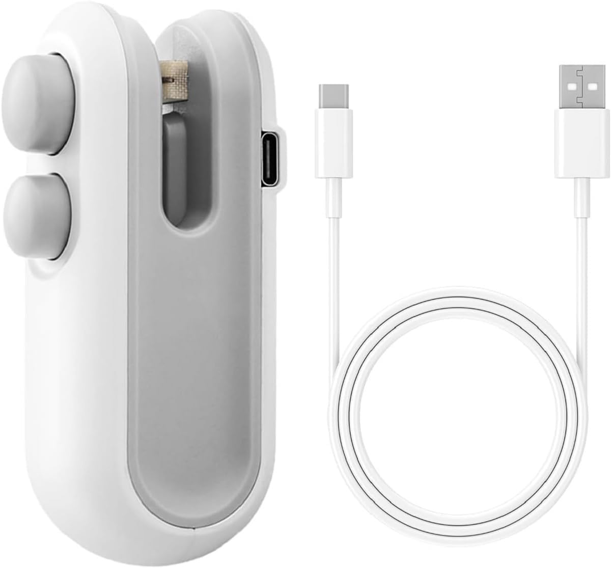 Home Supplies Nagar 2-in-1 Portable Mini Sealing Machine USB Rechargeable Magnetic Bag Sealer with Cutter - Heat Seal for Plastic Bags, Snacks, and More | Home and Kitchen Acessories Item - Multicolor