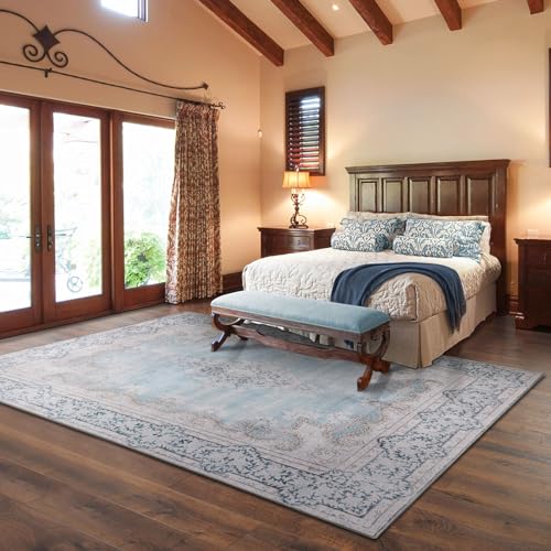 TALETA Teppich Wohnzimmer, Teppich waschbar rutschfest, Bunte Teppiche mit Muster für Wohnzimmer, Schlafzimmer, Vintage orientalischer Teppich Groß: 240 x 340 cm, rot