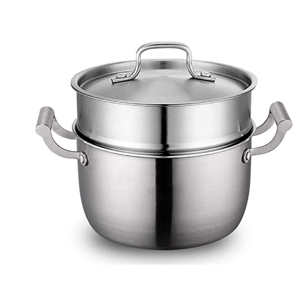 GTHTUHFD Stainless Steel Steamer,Stock Pot With Steamer Basket, Steamers,Vegetable Steam Insert Pans Set