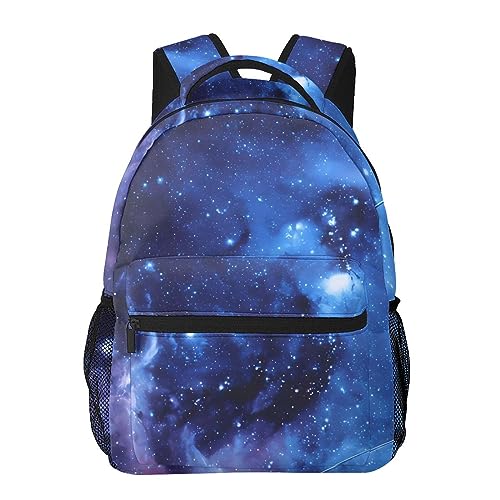 Sac à dos école et travail multifonctionnel avec imprimé galaxie bleue - 6