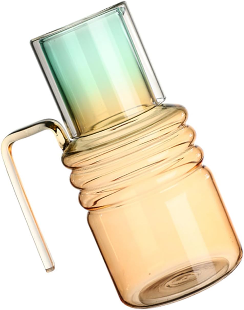Gradient Tinted Water Pitcher Large Capacity Heat-resistant Borosilicate Carafe for Home Use Tea Juice and Cold Drinks Transparent Drink Container