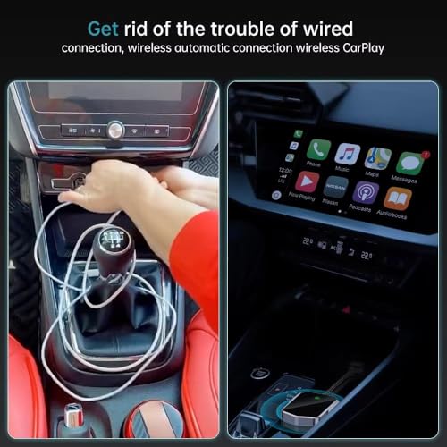 Image of TA4 Wireless CarPlay & Android Auto Adapter - Ultra-Fast Connectivity, Plug & Play CarPlay and Android Auto Wireless Adapter for Cars, Premium Aluminum Alloy Design, Durable Cable