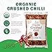 Jiva Organic Chili Flakes 7oz Bag - Crushed Red Pepper Medium Heat, 100% Natural & Non-GMO