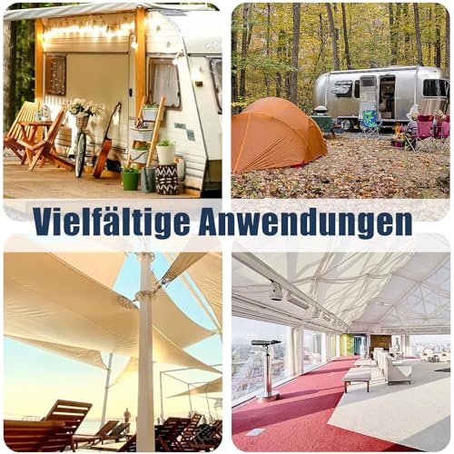 Vimmvid 8 Stück Kederstopper 8mm Set, kederschiene zubehör, Geeignet für 8-10mm Schienen Passend für Gartenmarkise Carport Markisenverkleidung Gärten Balkone Terrassen