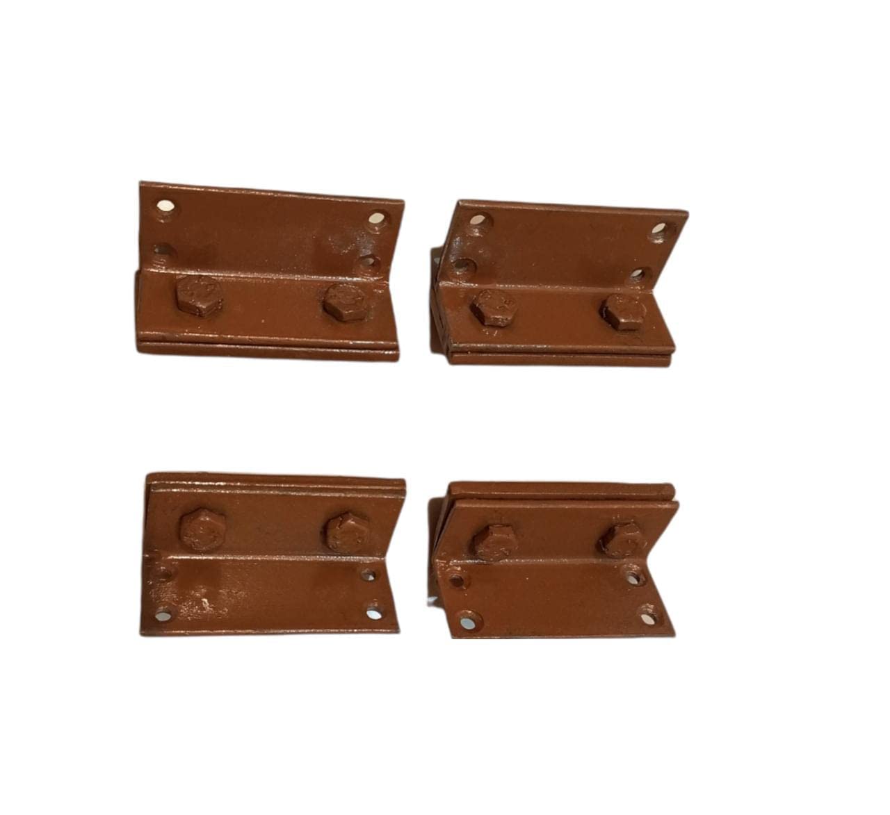 LFM - Heavy Duty Bed Corner Clamp Fitting – 3 Inch Metal Clamp for Wooden Bed & Furniture Assembly – Pack of 4