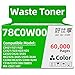 78C0W00 Waste Toner Bottle Compatible with Lexmark CS421 CS521 CS622 CX421 CX522 CX622 CX625 C2325 C2425 C2535 MC2325 MC2425 MC2535 MC2640 C2240 XC2235 XC2240 XC4240 C310 C315 Printer