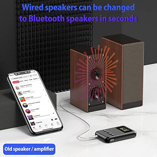 Bluetooth Transmitter Receiver With Lcd Screen, Audio V5.0 Bluetooth Adapter For Tv To Headphones, 4-In-1 Wireless Aux Adapter For Tv/Car/Pc/Home Theater/Speakers/Mp3 Player #TOP1