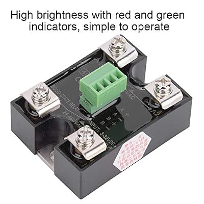 Solid State Relay Dual Channel DC Control Dual Channel AC Single Phase SSR 24-480VAC Solid State Relay 58 x 44 x 28mm(40A)