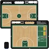 Basketball Dry Erase Board for Coaches Portable Basketball Coaching Board with Double-Sided Full and Half-Court, Basketball Handheld Board for Basketball Strategy Adjustments for Coaches Gift