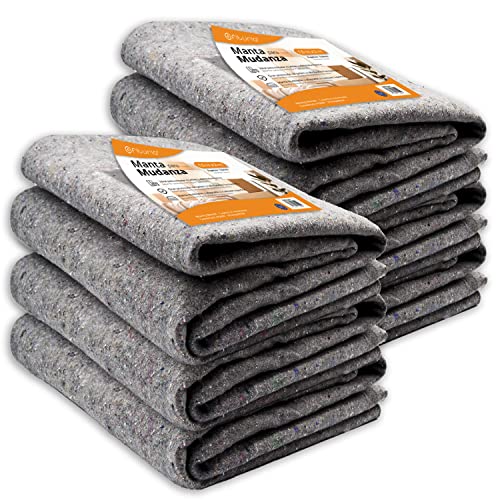 Couverture de déménagement réutilisable en tissu gris robuste - 2
