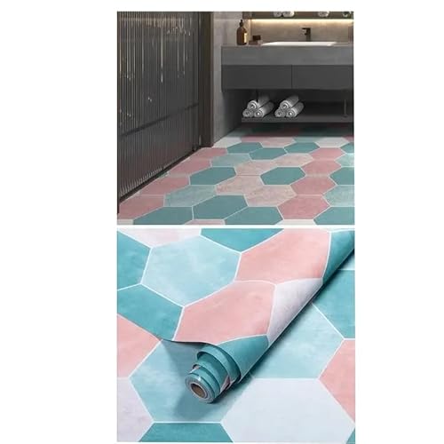 Revestimiento de Suelo de PVC Autoadhesivo Pegatinas Gruesas For Suelo De Baño, Cocina, Dormitorio, PVC, Autoadhesivas, Impermeables, Antideslizantes Y Resistentes Al Desgaste(Y24,1MX60CM)