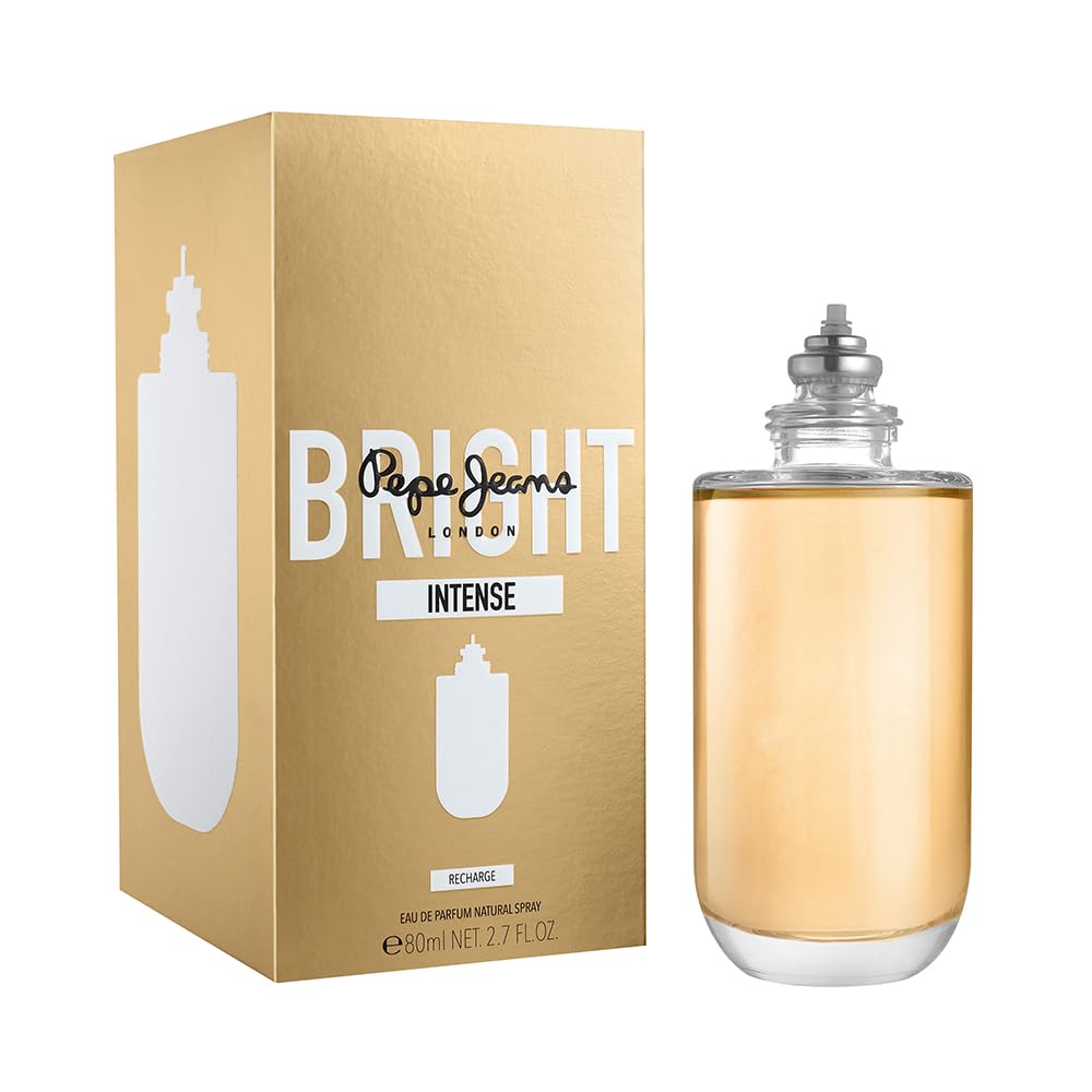 Pepe Jeans Bright Intense For Her Profumo Donna Recharge 80ml | Eau de Parfum, Fragranza Floreale e Orientale, Profumi Donna