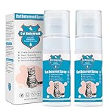 JAMBOS 2 Bottles Cat Deterrent Spray – Natural, Non-Toxic Anti-Scratch Spray for Cats & Kittens – Indoor & Outdoor Pet Training Aid – Furniture & Carpet Protector (Blue, M)
