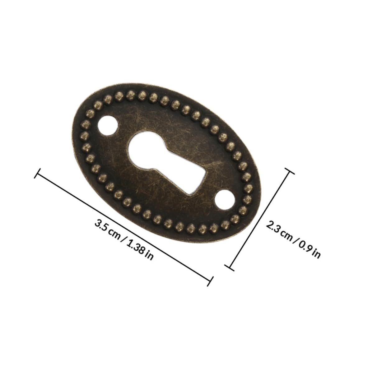 VALICLUD Cubiertas Decorativas para Cerraduras Ovaladas 35X23 MM, 12 Piezas, para Bocallaves de Muebles Antiguos y Cómodas