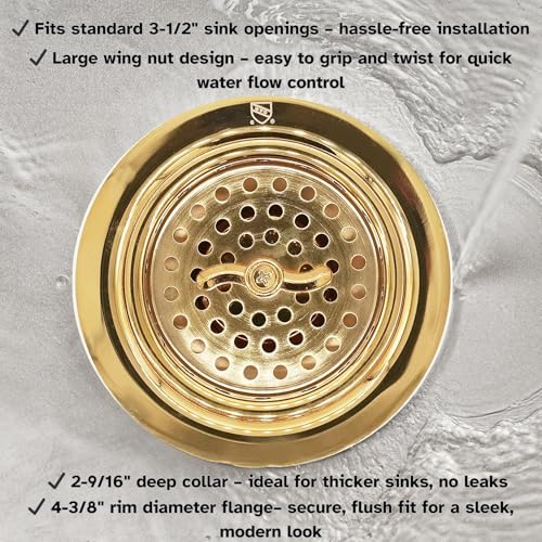 Colador de cocina grande estilo Tuerca de Ala Westbrass miniatura 7