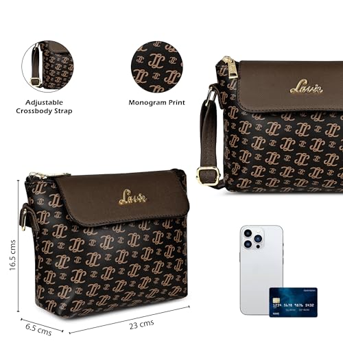 Image of Lavie Women's Mono LL Rio Flap Crossbody Sling Bag | Ladies Purse Handbag | Gift for Women
