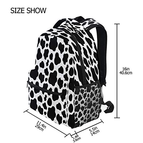 Backpack Geometrical Cow Animal Print Travel Daypack Large Capacity Rucksack High School Book Bag Computer Laptop Bag For Girls Boys Women Men #TOP7