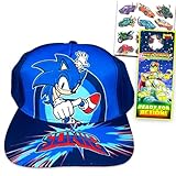 Sonic The Hedgehog Hat Set for Kids - Bundle with Sonic Baseball Cap, Temporary Tattoos, and More | Sonic Merchandise for Boys
