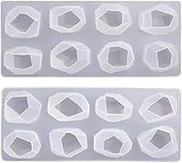 Vista 3 de 2Sets Ore Diamond Shape Epoxy Mold DIY Resin Casting Mineral Shape Silicone Mold, Size Around 1.5" x 1