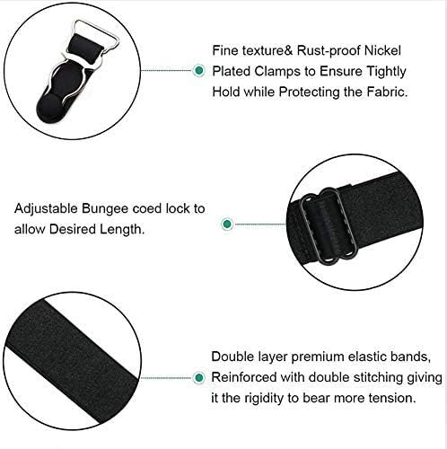 WILLWIN Elastic Straight Style Suspender Garter Belts Corset Holders Stockings Fastener Leg Harness Lingerie Womens 8 Pcs Black - Image 3