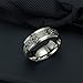 qiao la 8 mm Luminou celta joyas en plata patrón de dragón de color negro acero inoxidable Anillo de boda banda unb009slbk Imagen de qiao la 8 mm Luminou celta joyas en plata patrón de dragón de color negro acero inoxidable Anillo de boda banda unb009slbk