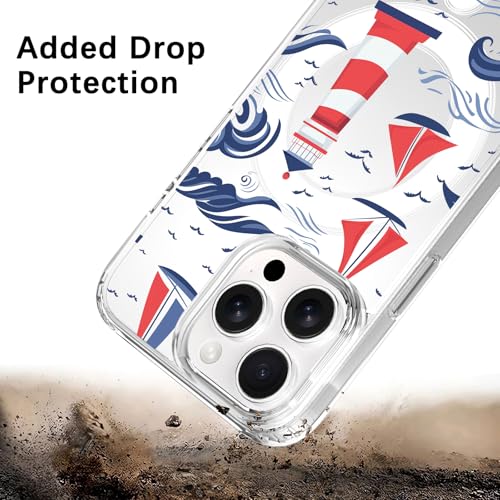 Coque iPhone 15 magnétique transparente océan antichoc en TPU