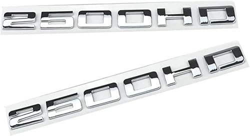 2 calcomanías de emblema de 2500 HD modificadas para el capó del automóvil, puerta lateral, guardabarros, maletero, autoadhesivo, placa de