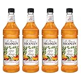 Monin Flavored Syrup, Spicy Mango, 33.8-Ounce Plastic Bottles (Pack of 4)