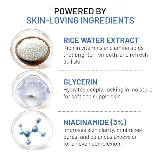 Image of CACHINS GlowMist 3% Niacinamide Rice Water Face Toner - 150ml (Pack of 2) | Hydrating & Balancing Toner for Clear, Glowing Skin | Alcohol-Free Daily Facial Mist for Women & Men | Helps Minimize Pores & Supports Even Skin Tone