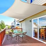AVOFOREST Sonnensegel Wasserdicht 3x4m Rechteckig Sonnenschutz Windschutz Segel PES Polyester, 95% UV-Schutz für Balkon Garten Terrasse Außenbereic