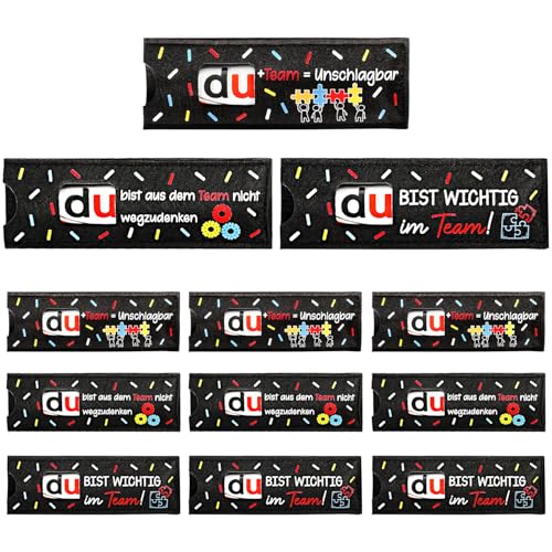 Giftota 12pcs Team Geschenke - Hülle Filz Geschenk Verpackung - Duplo Geschenkbox - Kleine Geschenke für Kollegen Mitarbeiter - Ohne Schokolade