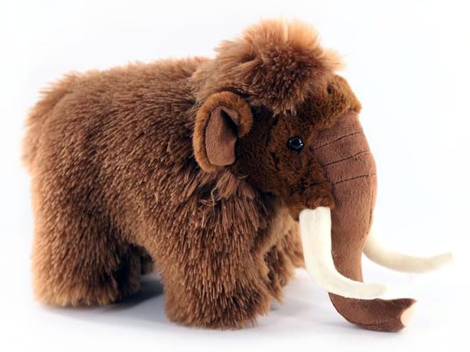 The Petting Zoo Woolly Mammoth Stuffed Animal Plushie, Gifts for Kids, Prehistoric Wildlife Animals, Woolly Mammoth Plush Toy, 12 inches