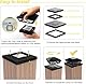 LIKEPOW Pfostenleuchte Solar, 2 Modi LED Pfostenkappen Wasserdichte, Garten Solar Pfostenkappe, Pfostenkappen 9x9,10x10cm Holzpfosten, Terrasse, Zaun (Kaltweiß 6000K & Warmweiß 3000K, 2 Stück)
