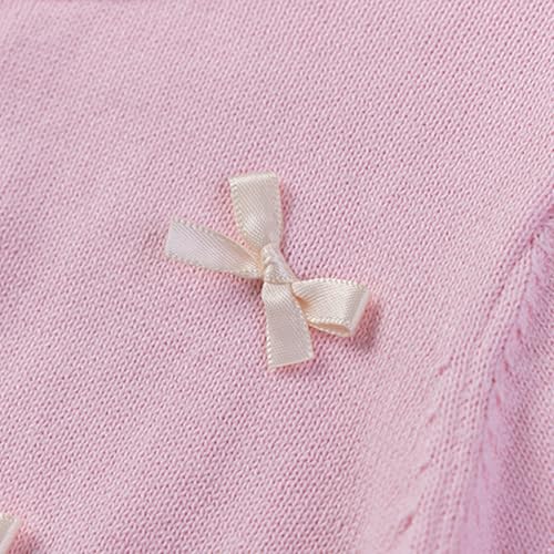 renvena Girls Cardigan Sweater Toddler Kids Long Sleeve Knitted Bolero Shrug Button Cropped Jacket Top4