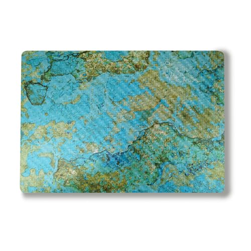 Carbon Fiber Laptop Skin Compatible with Alienware M18 R2 (2024) - Teal Marble - Premium 3M Vinyl Protective Wrap Decal Cover - Easy to Apply | Crafted in The USA by MightySkins