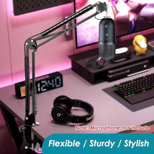 Image of Mic Boom Arm for Razer Seiren V2 X Microphone - Adjustable Mic Arm Compatible with Razer Seiren V2 Pro, Seiren Mini and Seiren X, Mic Stand Great for Streaming, Gaming, Podcast by YOUSHARES