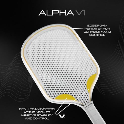 Image of VOLTIK Alpha V1 Pickleball Paddle - Thermoformed Raw Carbon Fiber - 16mm Core with Foam Injected Walls for Max Control & Spin - Built to USAPA Tournament Standards- Elongated Handle