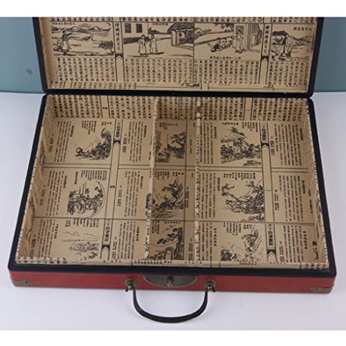 Set de Mahjong Chino,146 piezas con caja de cuero miniatura 7