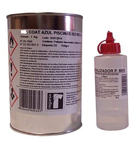 Pintura Top Coat Piscinas Poliester 5Kg. (Azul)
