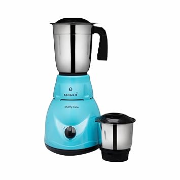 Singer Cheffy Cute 2 Jar 450 Watt Mixer Grinder (SMG 450 2CCWE, Blue/Black)