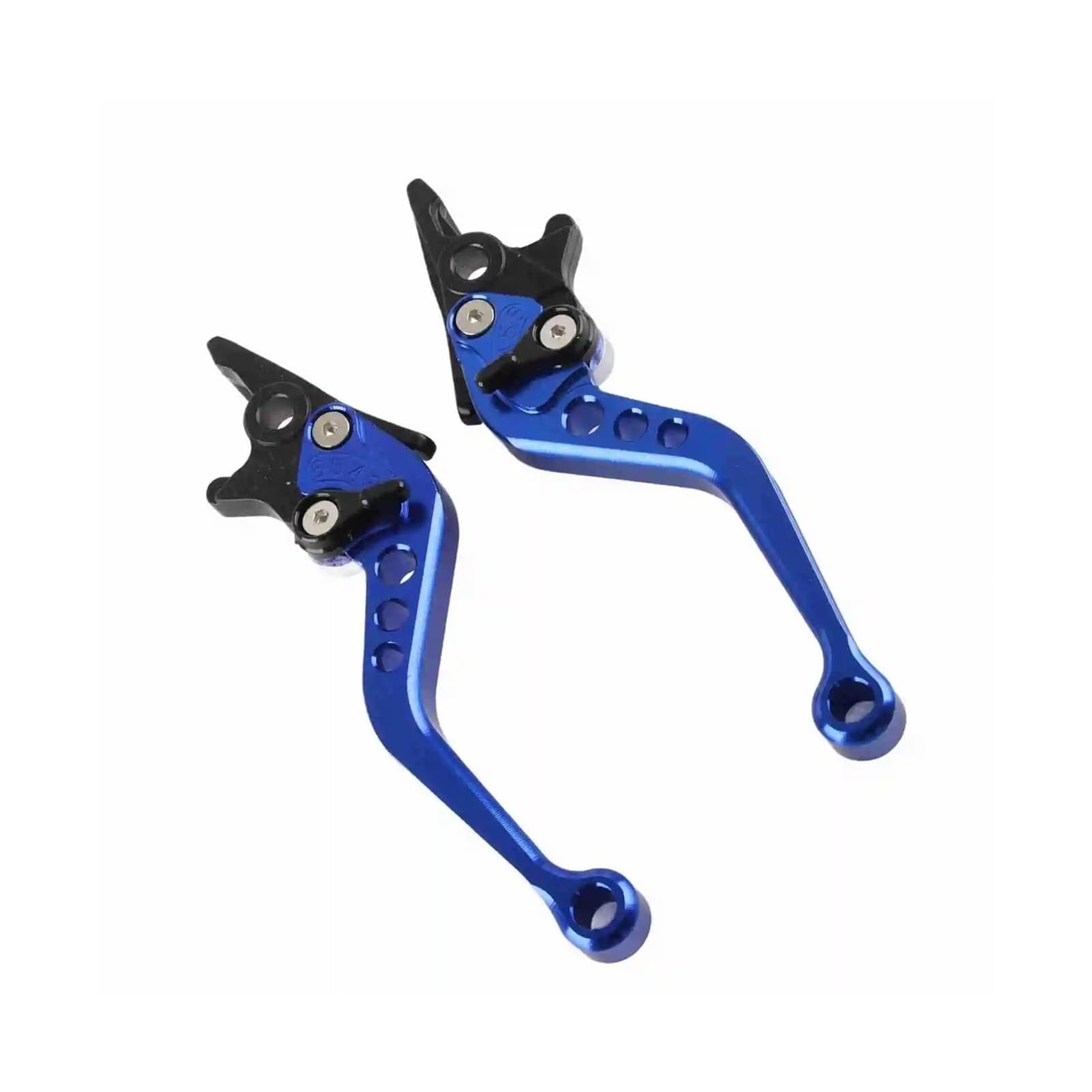 PIOMEGEPKQ Brake Clutch Lever 1 Pair Double Disc Brake Levers CNC Aluminum Alloy Brake Lever Motorcycle Scooter Modification Accessories Brake Handle(Blue)
